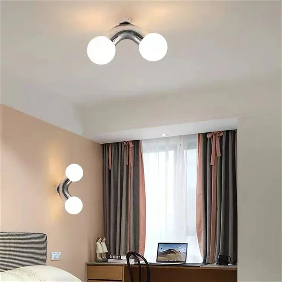 Bauhaus Wall Light - Two-Arm Corridor Sconce