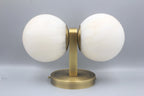 Alabaster Globe Wall Light - Twin Sphere Sconce
