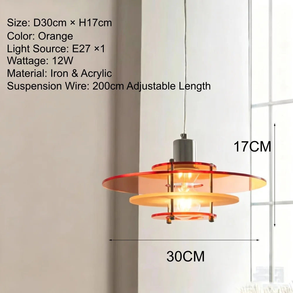 Acrylic Disc Pendant - Layered Ceiling Light