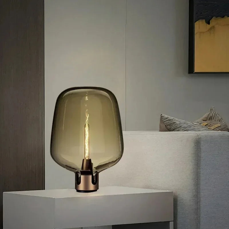 Amber Glass Lamp - Domed Micro Cover Shade