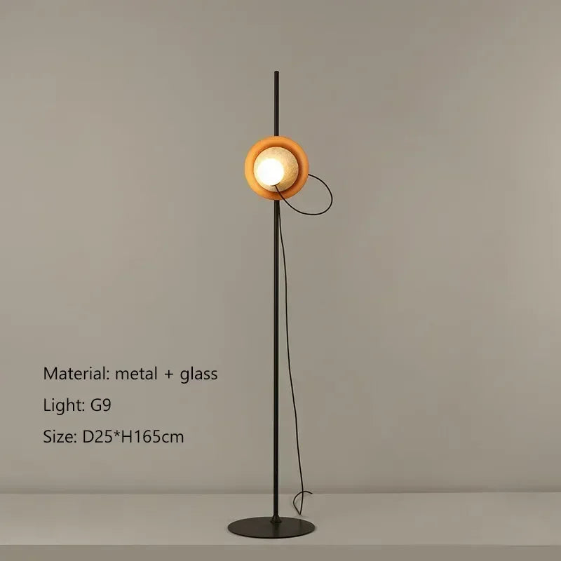 Adjustable Floor Lamp - Brass Ring Reading Light