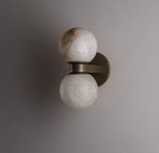 Alabaster Globe Wall Light - Twin Sphere Sconce