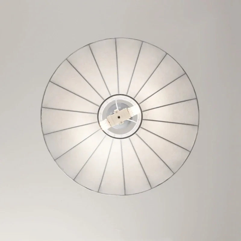 Silk Pleated Pendant - Cream Ceiling Light