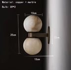 Alabaster Globe Wall Light - Twin Sphere Sconce