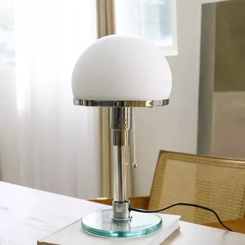 Bauhaus Desk Lamp - Opal Dome Reading Light