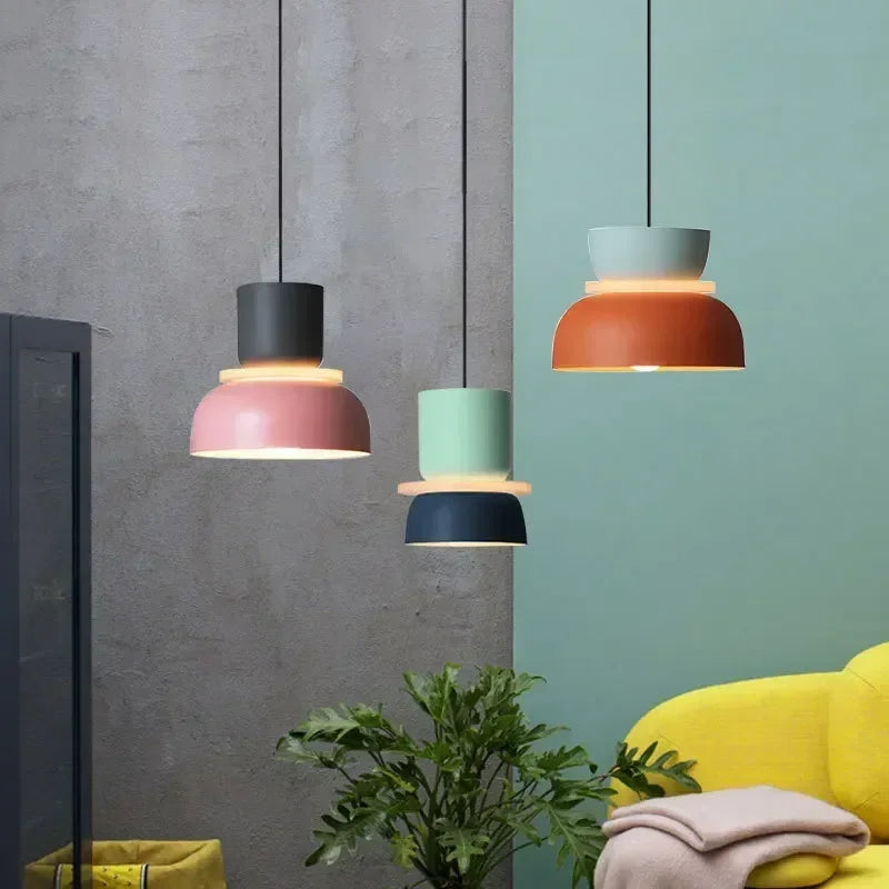 Macaron Pendant - Coloured Dome Cluster Light