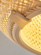Detail view of the Bamboo Ceiling Fan