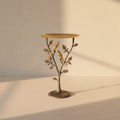 Gold and silver bird tray side table