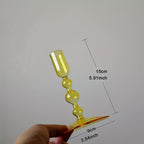 Glass Candle Holder  Vase  Elegant Glass Petal Tabletop Centerpiece Glass with Glossy for Dining Table Wedding Party Decor  Compatible with Candles Flowers Modern Nordic Glass Vase for Home Dcor