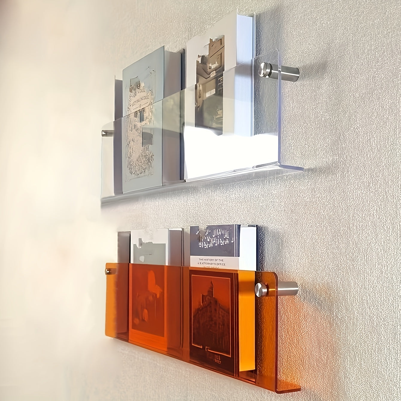 1pc Premium Acrylic WallMounted Magazine Organizer  Sleek  SpaceSaving CrystalClear Display for Aesthetic Room Kitchen Bathroom  Bedroom Decor Wallmounted StorageSleek DesignClear Acrylic Design