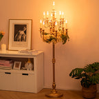 51 Inch Tall Golden Wedding Candelabra Large Candle Holder for Party Events And Home Decor