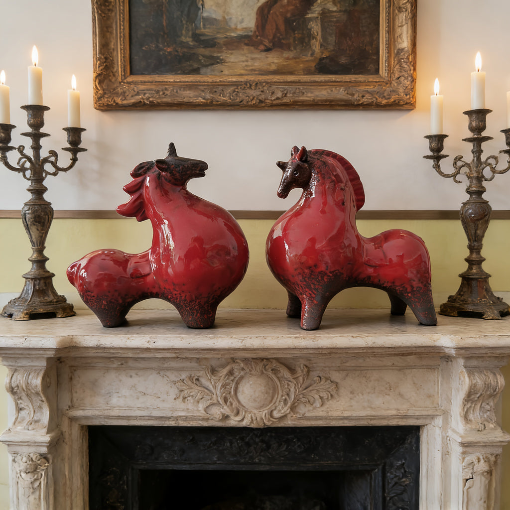 Exquisite Porcelain Horse Ornament Ideal Gift for Home Decoration
