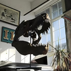Realistic TRex Skull Replica  Handcrafted Resin Dinosaur Skeleton Model with Detailed Textures IndoorOutdoor Decor for Home or Office Perfect Gift for Dino Enthusiasts No Electricity Needed Office Decoration Robust Design Durable Decor